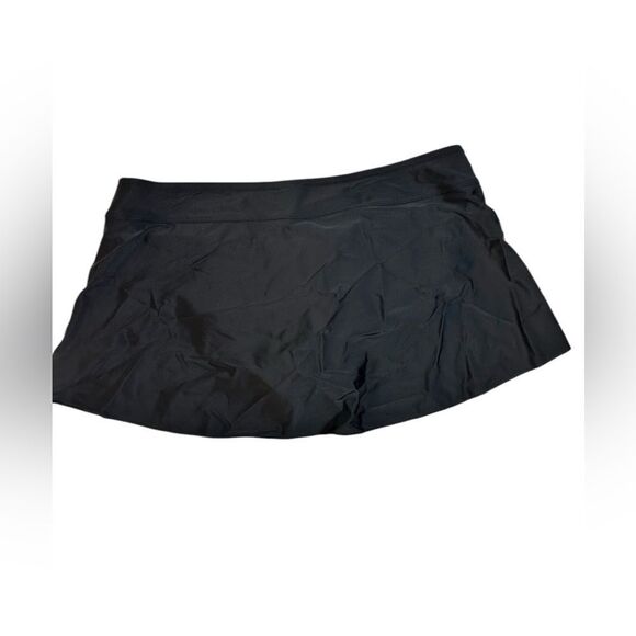 NWT Shade & Shore Black Low Rise Swim Skirt built in liner  - Size Large 12/14 - Picture 6 of 9